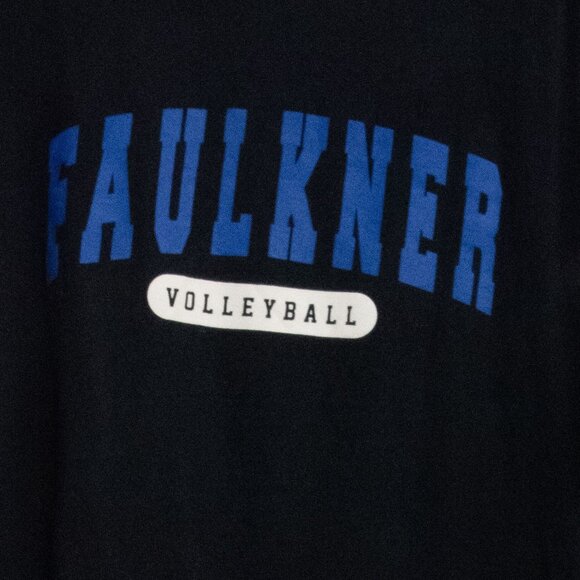 Faulkner Volleyball Black T-Shirt 2X-Large Crew Neck Cotton Short Sleeve Unisex - Picture 3 of 8